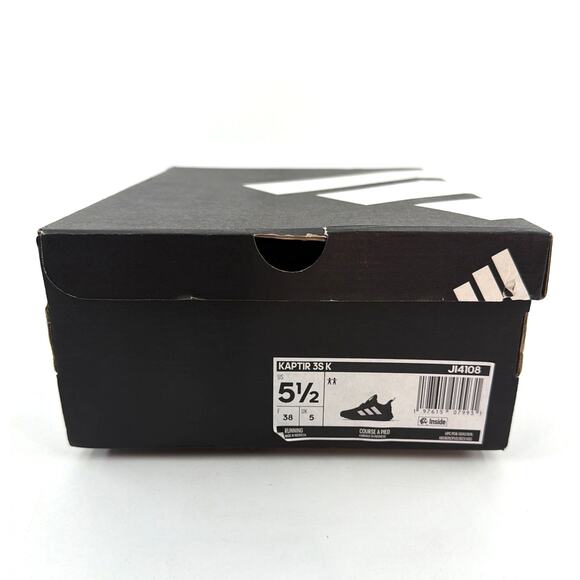 Adidas Kids Unisex Black Gold Metallic Cloud White Kaptir Flow Shoes Size 5.5 - Picture 3 of 13